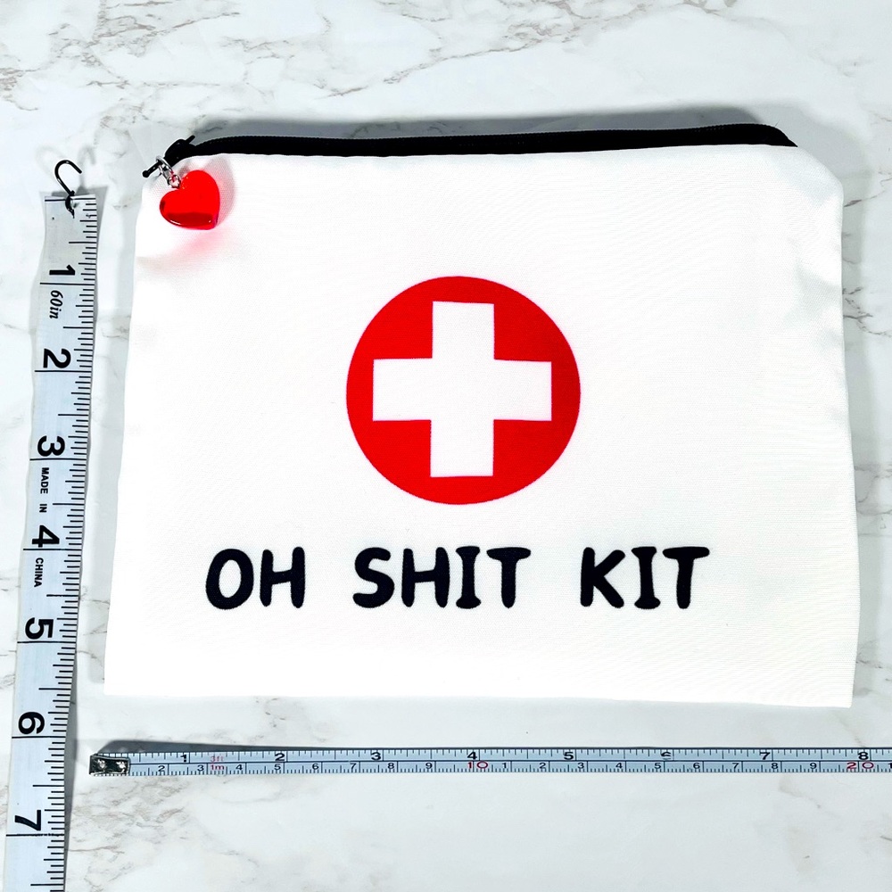 First Aid Pouch With Heart Zipper Pull - Picture 10 of 10